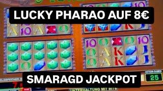 Lucky Pharao auf 8€ Power Spins  Smaragd Jackpot Gewinn Spielothek Spielhalle Casino Merkur Magie