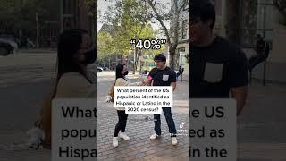 Asking the public: What percent of the US population identified as Hispanic or Latino?