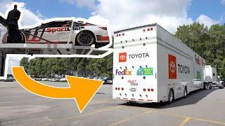 Unpacking a 78,000 Pound NASCAR Hauler