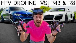 Sportwagen mit FPV Drohnen verfolgen | BMW M3 x AUDI R8