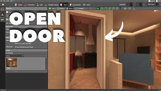 DIALux evo : How to Make an OPEN DOOR  (Fancy trick)