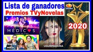 Premios TVyNovelas 2020: Conoce la lista completa de ganadores | Cosmo Novelas TV