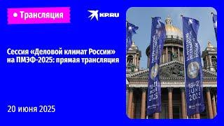 Сессия «Деловой климат России» на ПМЭФ-2025: прямая трансляция