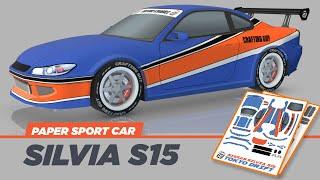 Paper Craft | How To Make Silvia s15 With Paper | DIY Nissan Silvia s15 | Paper Sport Car Models