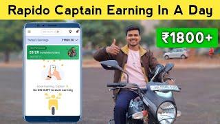 Today Earning Of Rapido Captain ₹1800+ In 15 Hours || Rapido Bike Taxi Jobs || Rahul Vlogs BR32