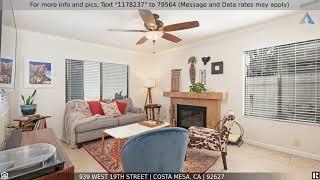 Priced at $649,900 - 939 West 19th Street, Costa Mesa, CA 92627