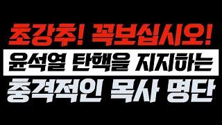 초강추! 꼭 보십시오! 윤석열 탄핵을 지지하는 충격적인 목사 명단! | 김영현 전도사