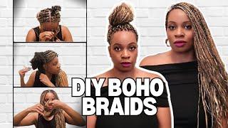 WOW! Realistic DIY BOHO BRAIDS Tutorial You Can Do at Home #bohobraids #braids #braidinghairstyles