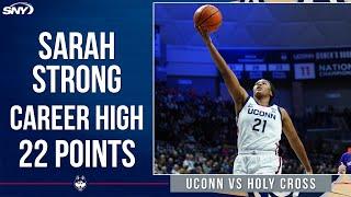 Breaking down the stellar play of Sarah Strong in UConn's win over Holy Cross | SNY