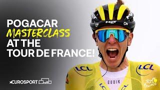 UNSTOPPABLE!  | Tadej Pogacar's best stage wins at Tour de France | Eurosport Cycling