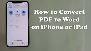 How to Convert PDF to Word on iPhone/iPad for FREE (iOS 14) (2021)