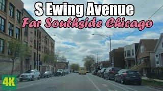 S Ewing Ave: Driving in Far Southside Chicago:4K: Streets of the Americas