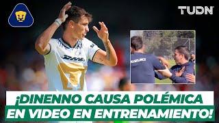 ¡ENFURECIÓ!  Dinenno suelta puñetazo a compañero de Pumas | TUDN