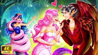 เจ้าหญิงฝาแฝดงูดำและชมพู Animated Stories In Thai  เล่านิทาน l นิทานก่อนนอน 