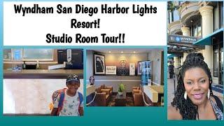 Wyndham Harbor Lights San Diego, California Resort//Studio Room Tour!Summer Vacation in San Diego!!