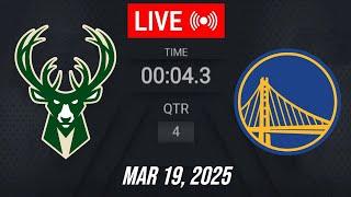 NBA LIVE! Golden State Warriors vs Milwaukee Bucks | March 19, 2025 | 2025 NBA Season Live 2K