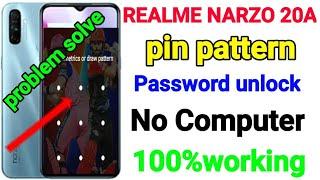 Realme narzo 20A hard reset Realme marzo 20A pattarn unlock Realme narzo 20A lock remove
