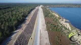 Klinger See 21.09.2024 - Bau des Zulaufgrabens für die Flutung aus der Tranitz