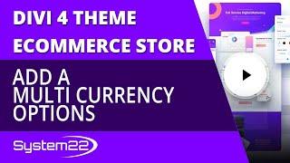 Divi 4 Ecommerce Add Multi Currency Options 