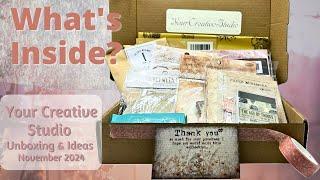 Your Creative Studio Unboxing & Ideas:  November 2024  Review Stationery Supplies Subscription