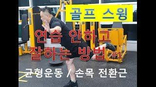 골프스윙-연습안하고 잘하는방법[균형운동/악력키우기]-말로버디