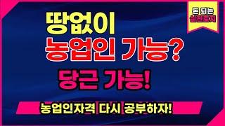 땅없이도! 땅 100평으로도 농업인자격이 가능합니다. 농업인의 혜택을 누려보아요.  공무원도 농업인 가능합니다.  확실한 농업인 자격 알려드려요