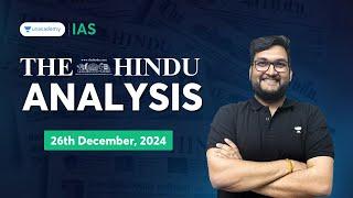 The Hindu Newspaper Analysis LIVE | 26th December | UPSC Current Affairs Today | Abhishek Mishra