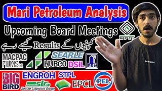 PSX | Mari Petroleum | Upcoming Board Meetings | STPL Cap | DSIL Cap | PRL Results | BBFL | MEBL