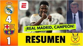 REAL MADRID HUMILLÓ 4-1 al BARCELONA con HAT-TRICK de VINICIUS y es CAMPEÓN | Supercopa de España