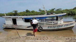 SACAS DE CARÁ E BANANA DO INTERIOR DO LAGO AMANÃ PARA TEFÉ/ SECA NO AMAZONAS/VIDA REAL NA AMAZÔNIA.