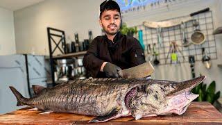 Cooking Beluga Fish with rice