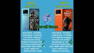 iQOO Neo 7 vs iQOO NEO7 Pro। iQOO Neo 7 Pro vs iQOO NEO7,#iqooneo7pro #iqooneo7 #shorts#short