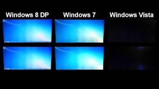 Comparatif des temps de démarrages windows vista, 7 & 8 sur un Vaio