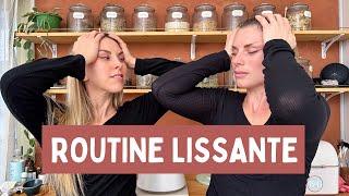 Routine de yoga du visage décontractante et lissante avant le coucher