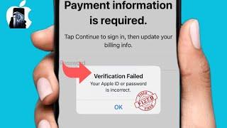 Verification failed your apple id or password is incorrect iphone / Apple id verification failed