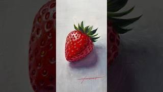 клубника детской гуашью