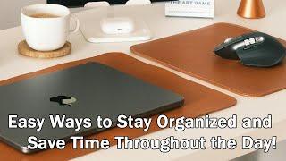 Easy Ways to Stay Organized and Save Time Throughout the Day! #easyways #stayorganized #daily