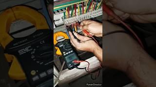 3 phase motor checking by clamp meter #electrical #shorts #motor #panel #yt #star #electricianustaad