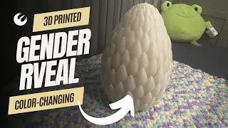 3d Printed Gender Reveal!! Using UV color change filament!!!