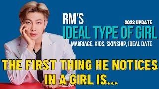 BTS RM Ideal Type of Girl 2022 (Skinship, Ideal date, Date an ARMY & MORE)