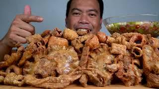 THE CRISPYIEST CHICHARON BULAKLAK + CRISPY PIG BUNGS + MUKBANG ASMR