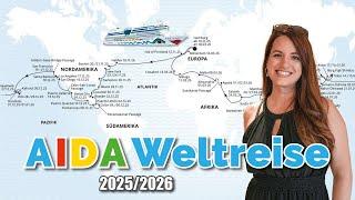 AIDA Weltreise 2025/2026: das XXL-Abenteuer im Überblick