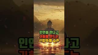 인연을 만나고 기회를 만드는 선업의 말습관 l 지혜의 등불 #부처님 #부처님말씀 #명언