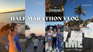 MY FIRST HALF MARATHON ‍️ from beginner runner to 13.1 miles in 12 weeks! | vlog + training plan