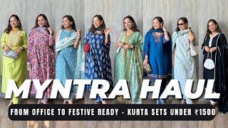 MYNTRA HAUL | TRANSFORM EVERYDAY KURTAS FOR FESTIVE OCCASION