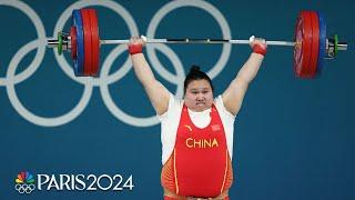 China's Li Wenwen commands women's +81kg final for  weightlifting gold | Paris Olympics | NBC Sports