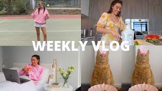 VLOG: Playing Tennis, Cooking New Recipes, Office Update, Chores + Pippa's Birthday!! | Emma Rose