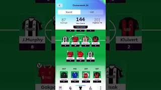 FPL Gameweek 24 result #fantasyfootball #fantasyfootballteam #youtube #fantasypremierleague #shorts