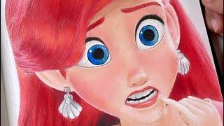 ASMR Real time drawing The Little Mermaid