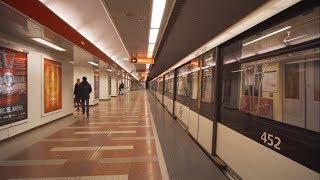 Hungary, Budapest, Metro ride from Keleti pályaudvar to Széll Kálmán tér